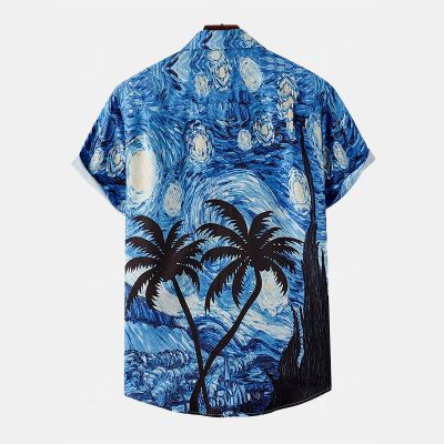 Starry Sky Print Vacation Shirt