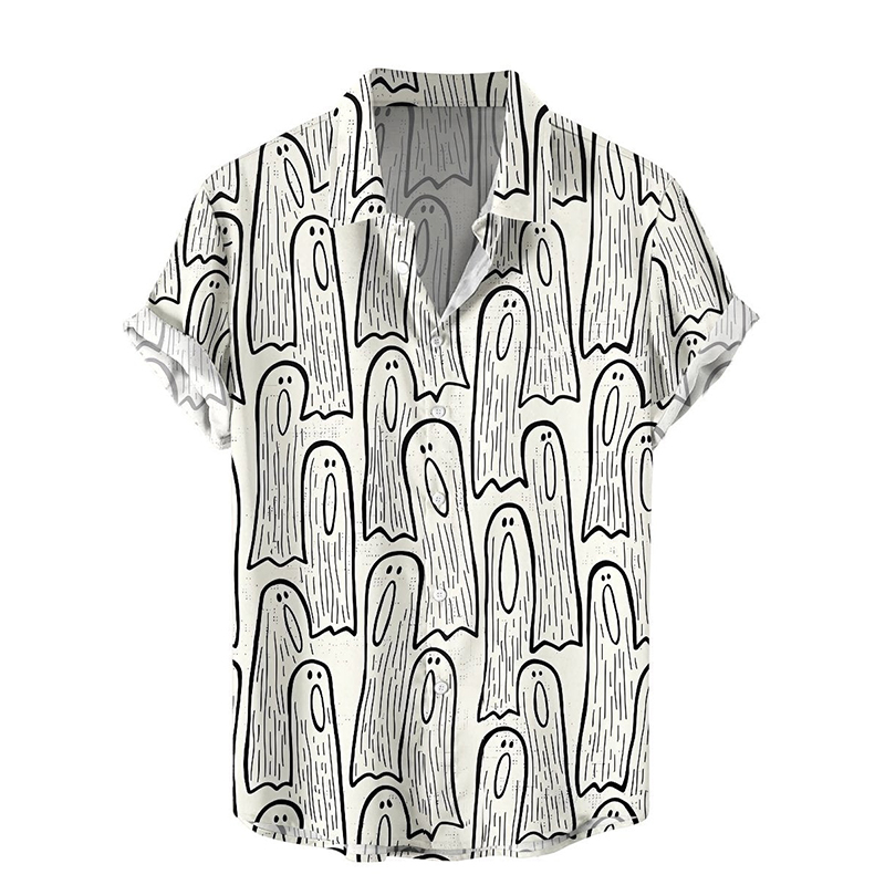 Hawaiian Shirt Funny Boobs Colorblock Button