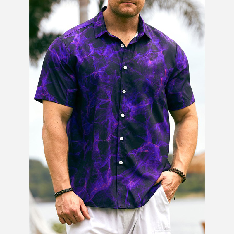 Flame Print Fashion Hawaiian shirt