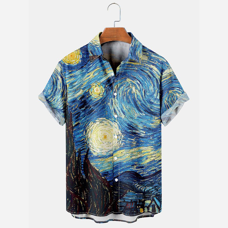 Rooster Star Short Sleeve Casual Shirt