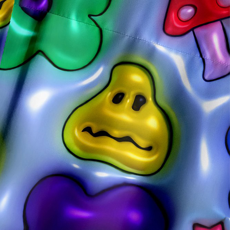 Inflatable Effect Print Short Sleeve Shirt Inflatable Effect Print Short Sleeve Shirt