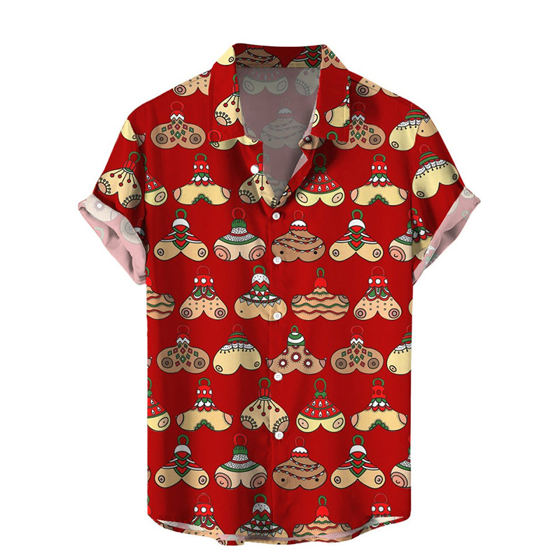Fun Boobs Print Hawaiian Shirt
