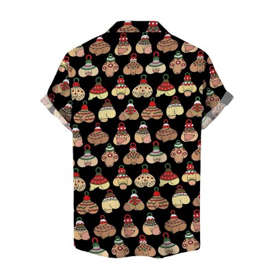 Hawaiian Shirt Fun Cocks Print