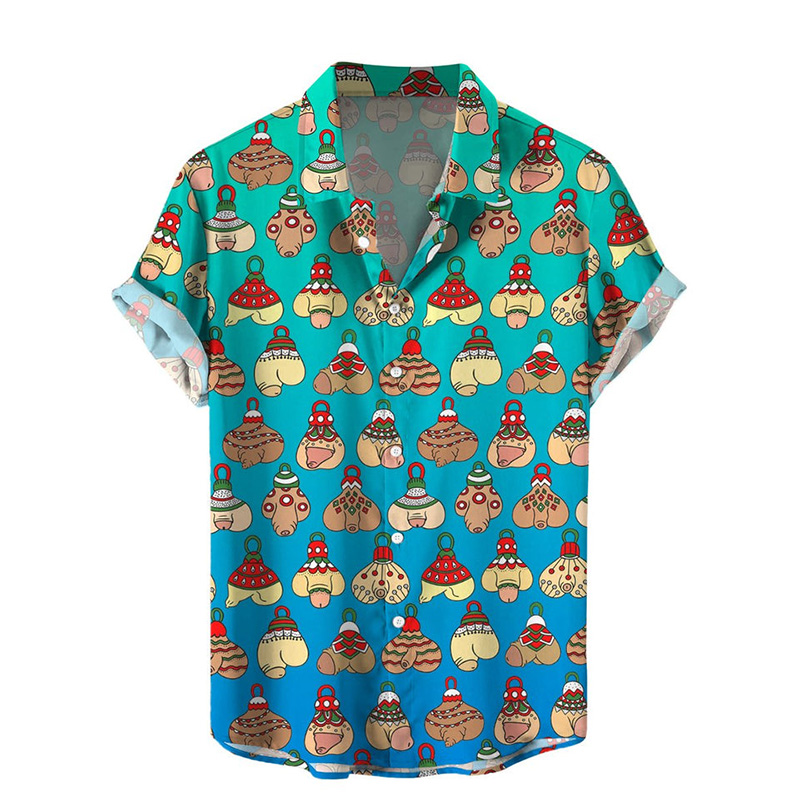 Fun Christmas Print on Hawaiian Shirts