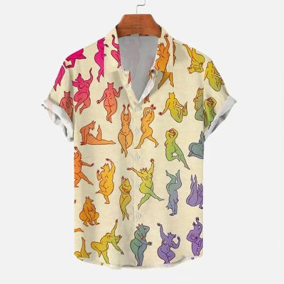 Colorful Creative Fox Print Casual Shirt