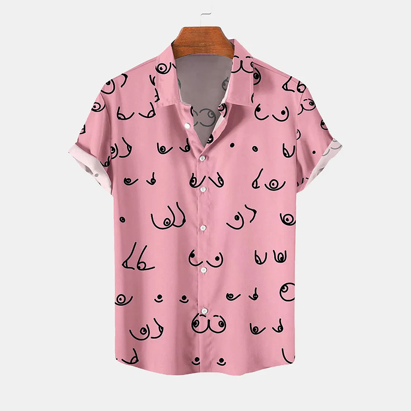 Hawaiian Shirts Funny Boobs Printed