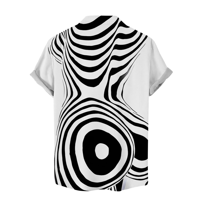 Ladies Body Print Casual Short Sleeve Shirt