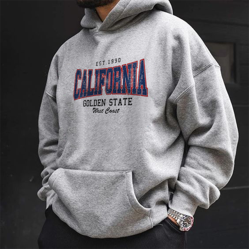 California Crew Neck Pullover Hoodie