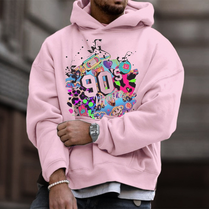 Personalized 90's Print Pullover Sweatershirt