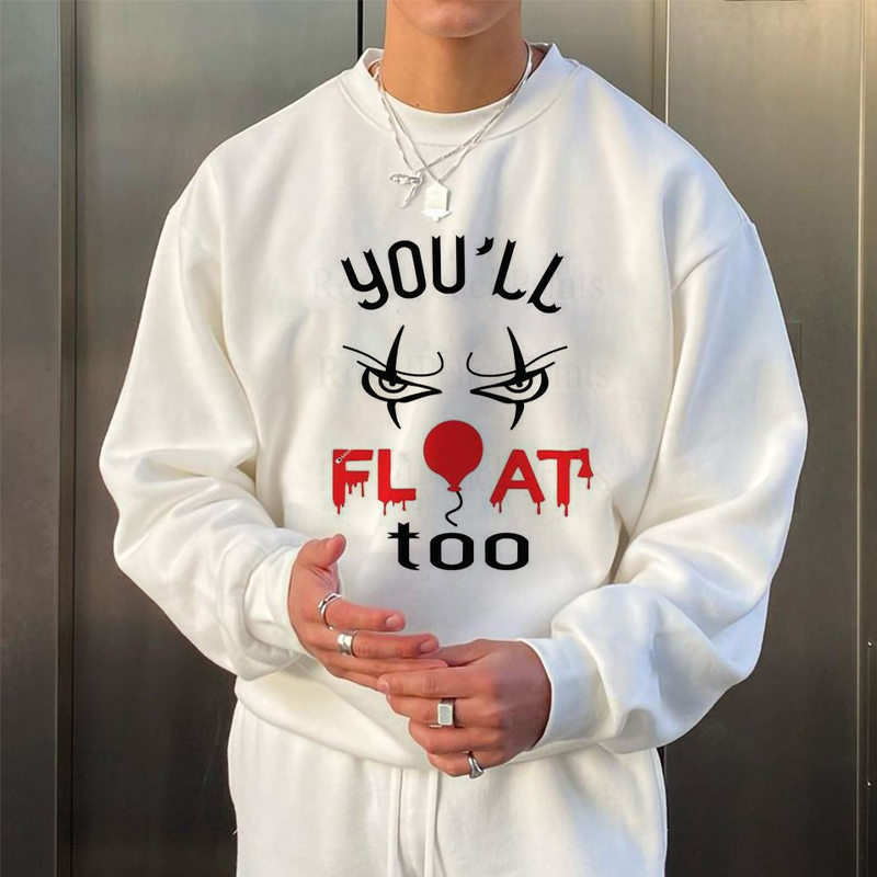 Clown Graffiti Print Pullover Sweatshirt