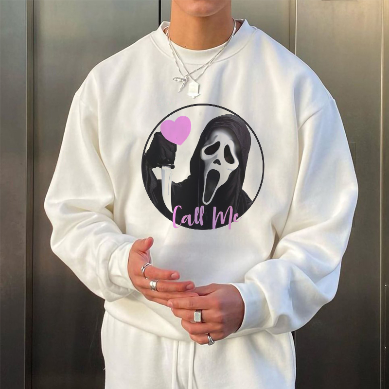 Clown Graffiti Print Pullover Sweatshirt