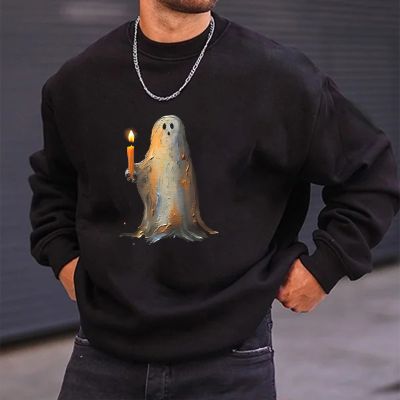Candle-Lit Ghost Print Sweatshirt