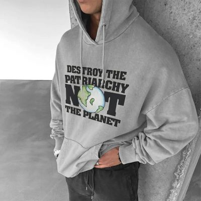 Anti-Nuclear Pollution Printed Sweatshirt