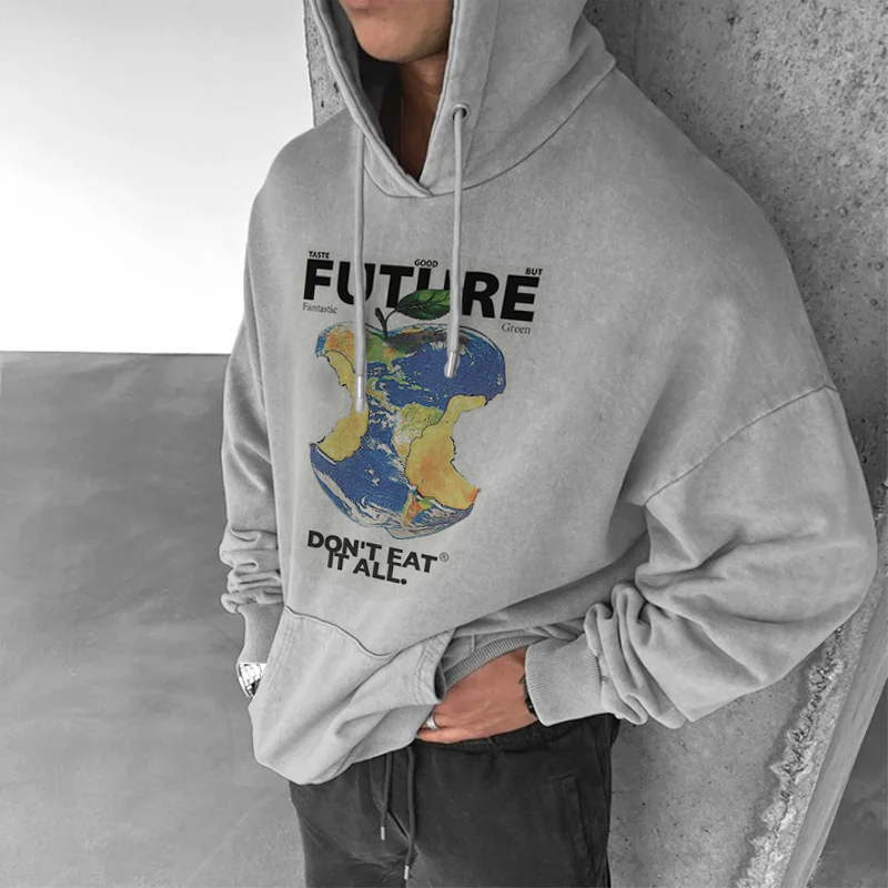 Anti-Nuclear Pollution Printed Sweatshirt