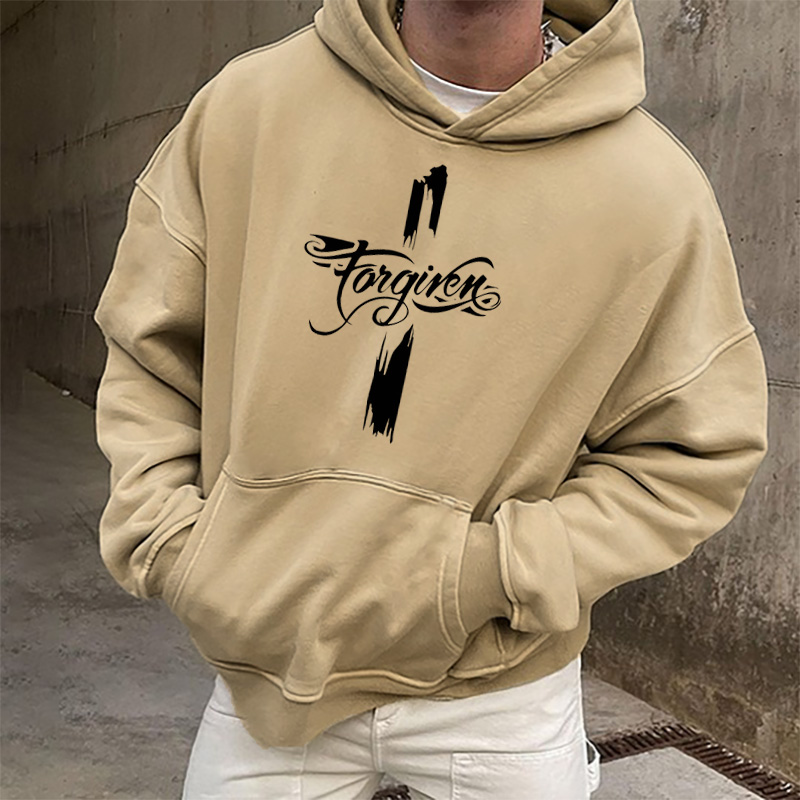 ”Forgiven“ Printed Long Sleeve Hoodie