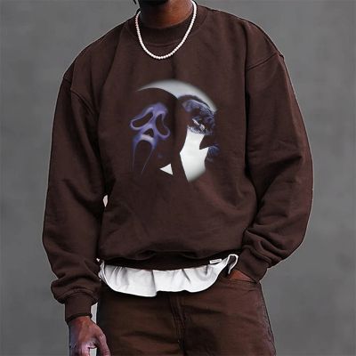 Who's Ringing the Doorbell Printed Pullover Sweatshirt