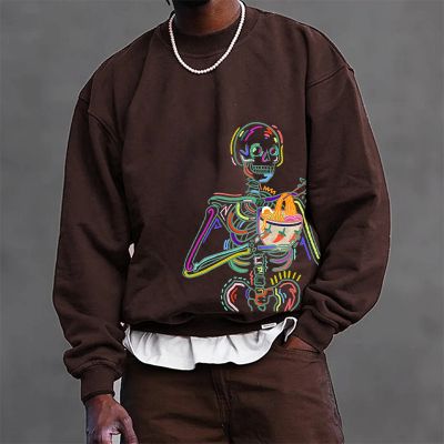 Variant Skull Print Pullover Sweatshirt