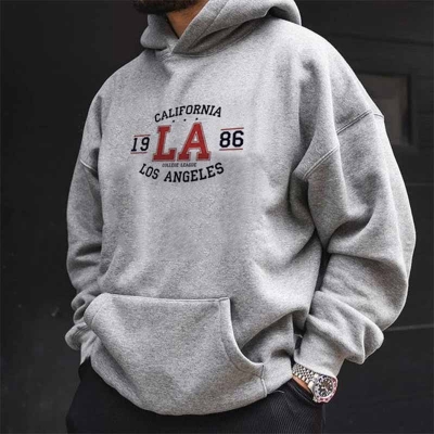 Brooklyn LA print hoodie