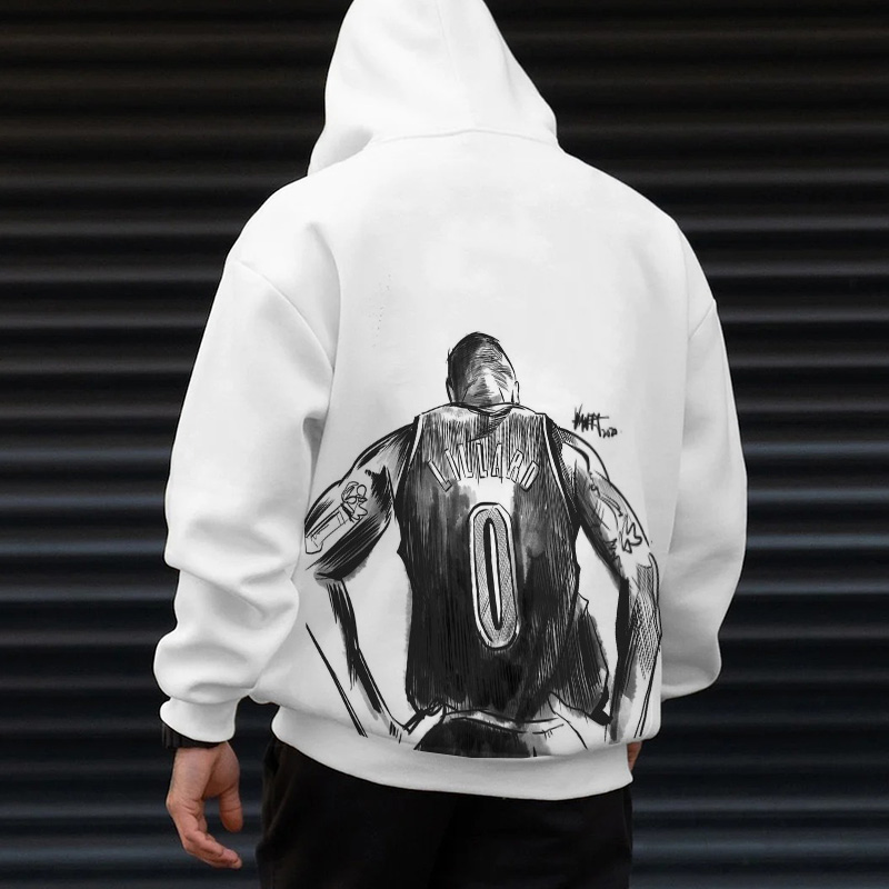 Dame Time Basketball Star Print Hoodie