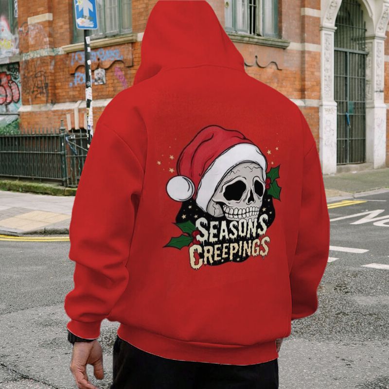 Christmas Skeleton Print Hoodie