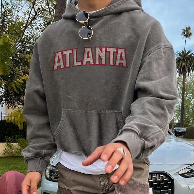 Team Print Washed Cotton Hoodie