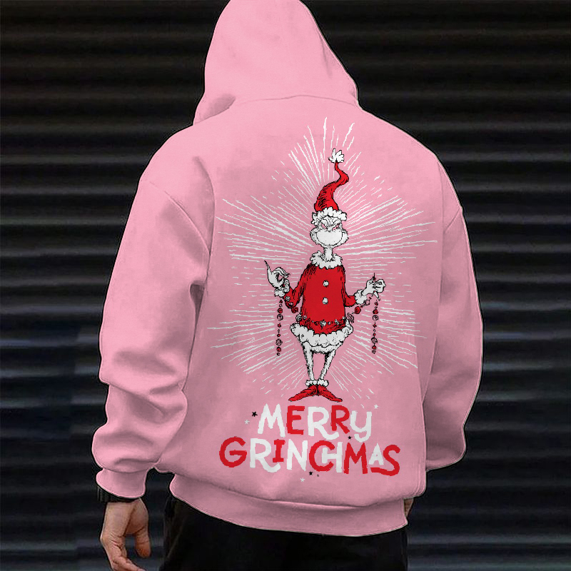 Merry Christmas Poster Print Casual Hoodie