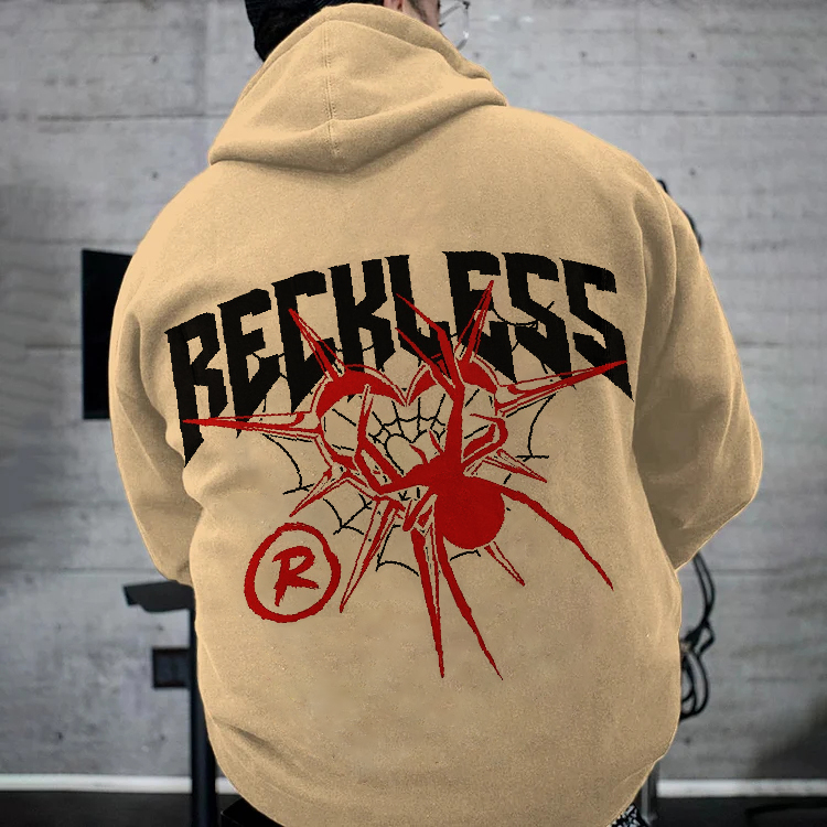 Reckless Graphic Print Hoodie