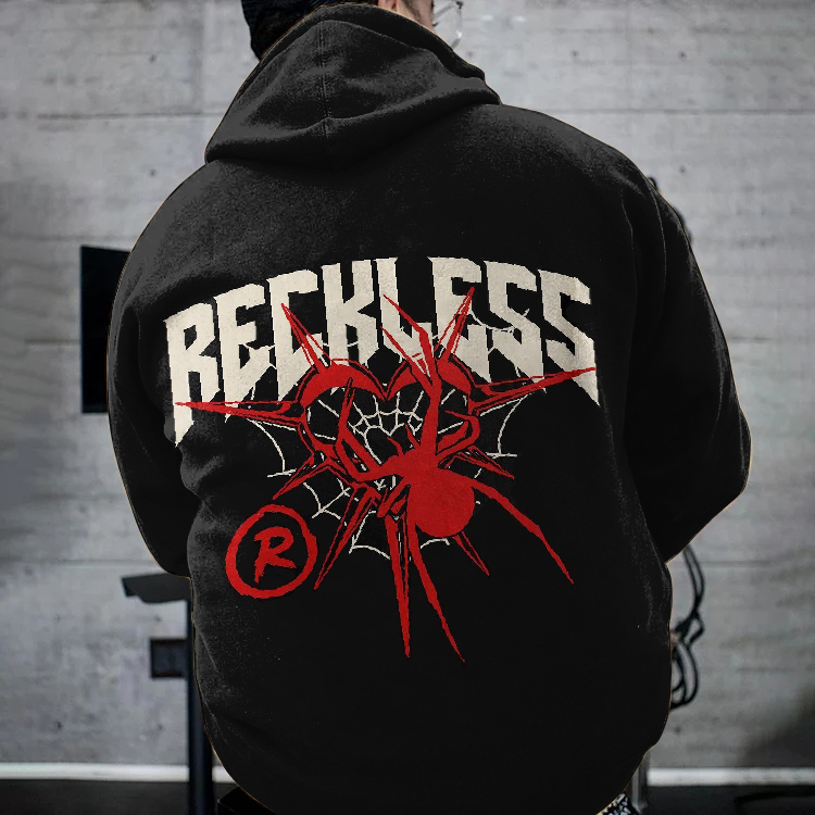 Reckless Graphic Print Hoodie