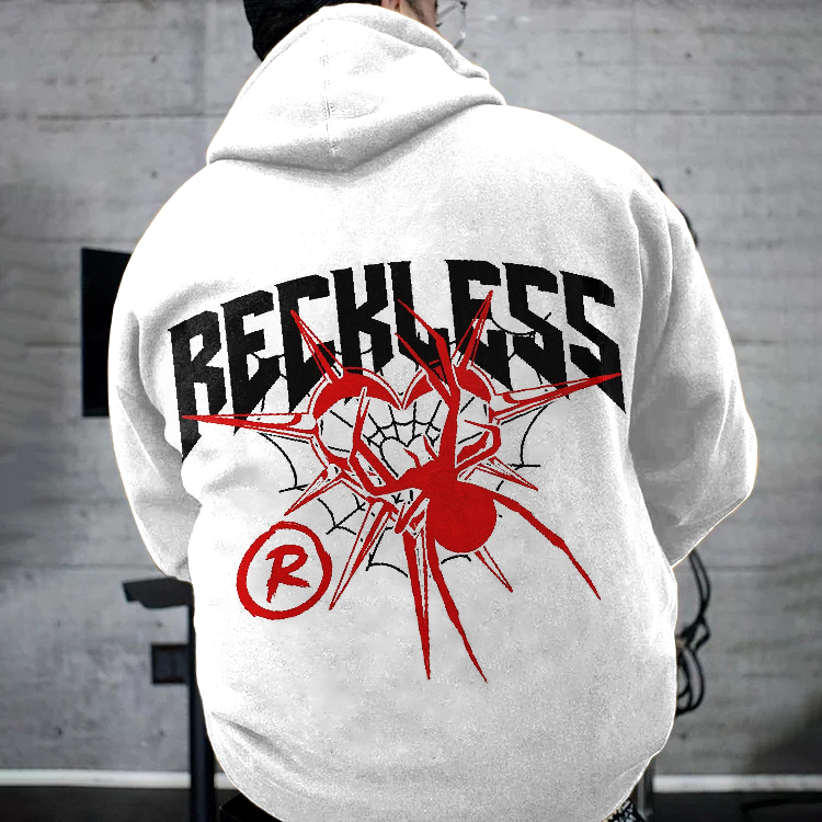 Reckless Graphic Print Hoodie