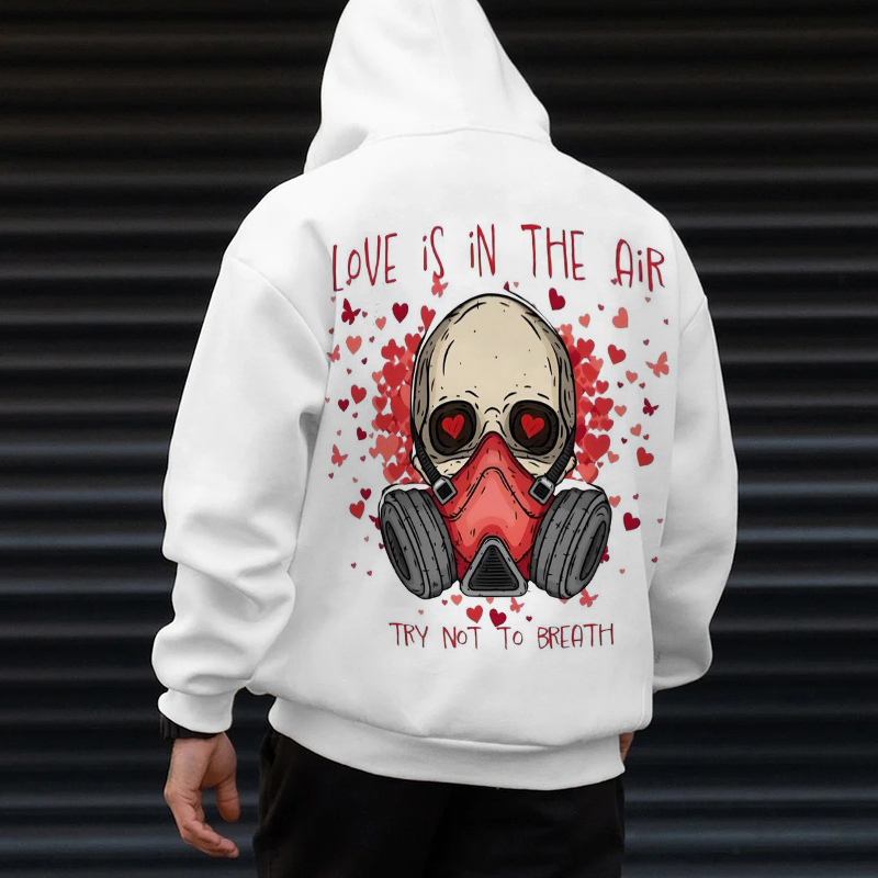 Fashion Love Skull Print Hoodie