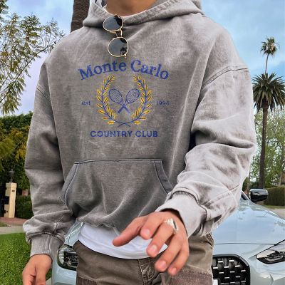 Monte Carlo Tennis Club Printed Hoodie
