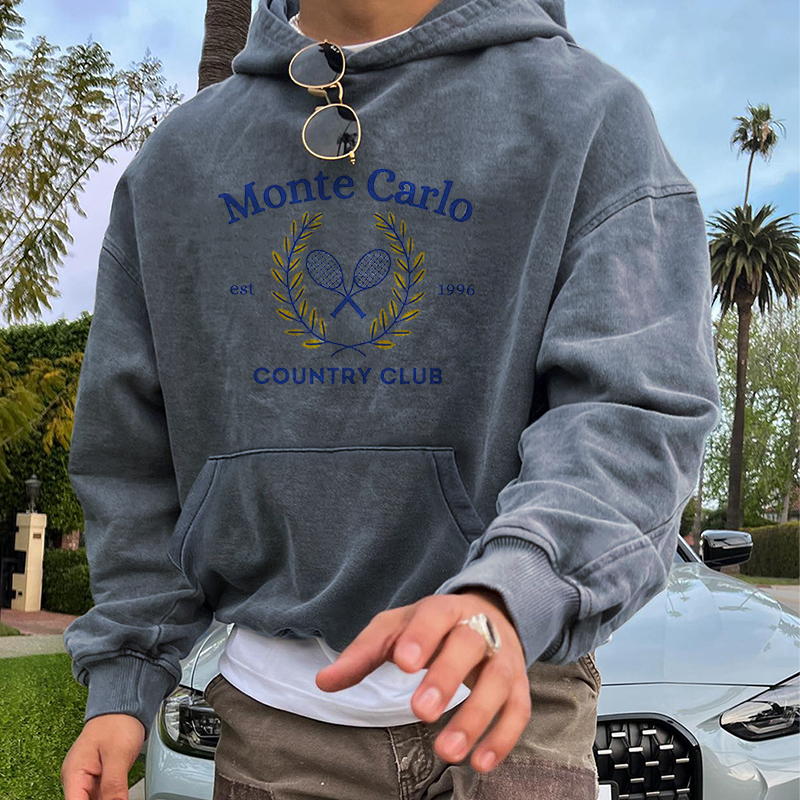 Monte Carlo Tennis Club Printed Hoodie