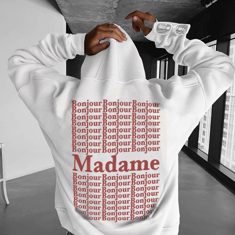 Bonjour Madame Printed Hoodie