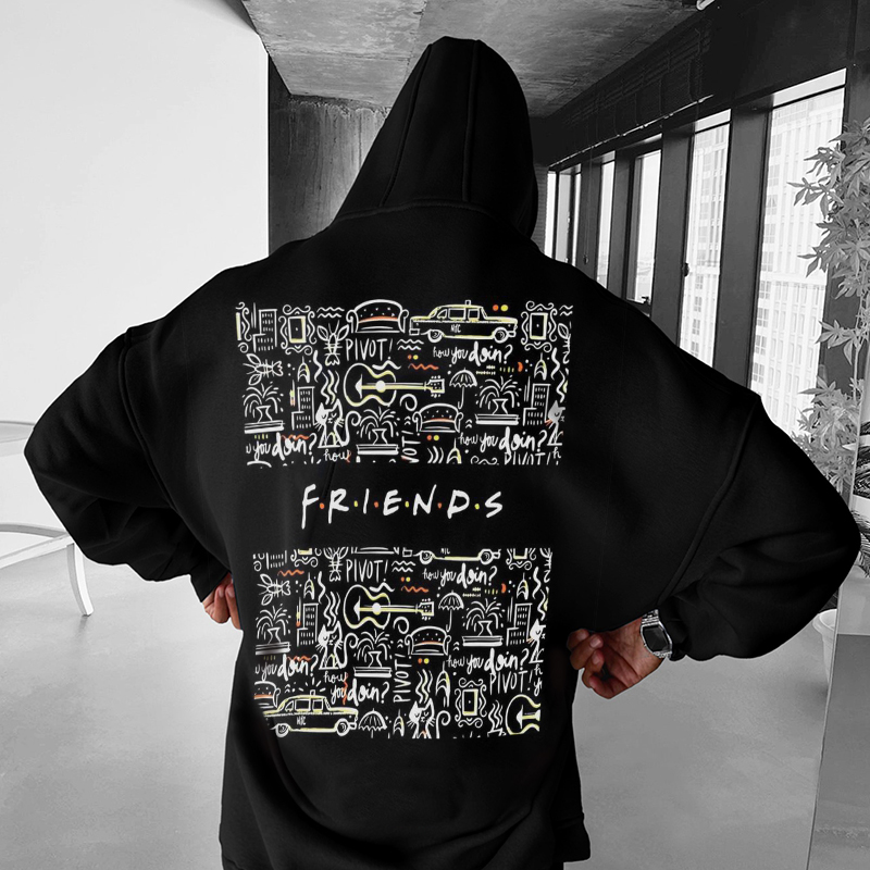 Friends Back Print Hoodie