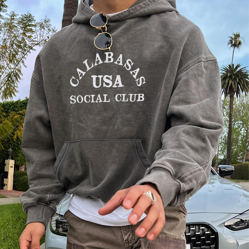 Calabasas Social Club Print Hoodie