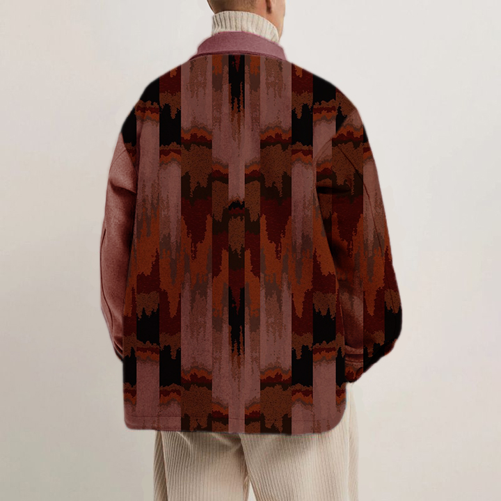 Ethnic Print Corduroy Thin Jacket