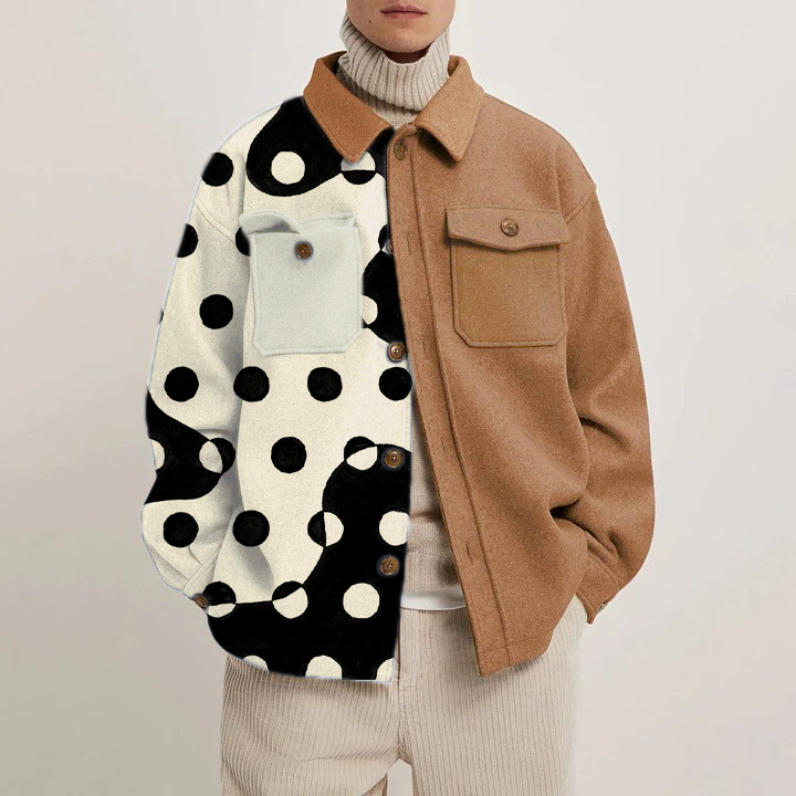 Abstract Character Print Thin Jacket