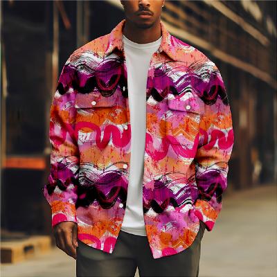 Colorful Hand-Painted Printed Thin Jacket