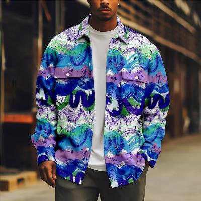 Colorful Hand-Painted Printed Thin Jacket