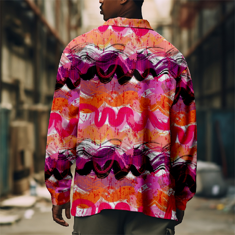 Colorful Hand-Painted Printed Thin Jacket