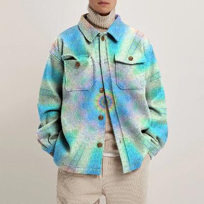 Unisex Tie Dye Print Shirt Jacket