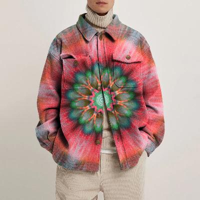 Unisex Tie Dye Print Shirt Jacket