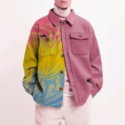 Colorful Rendering Print Shirt Thin Jacket