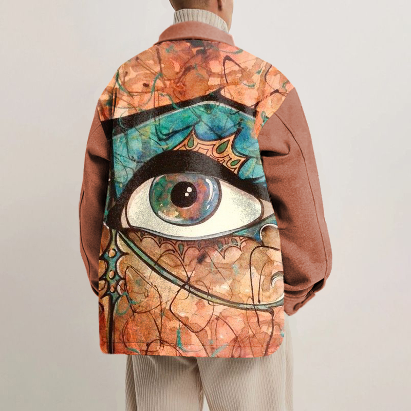 Unisex Eye of Horus Print Shirt Jacket