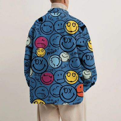 Smiley World Lapel Button Jacket