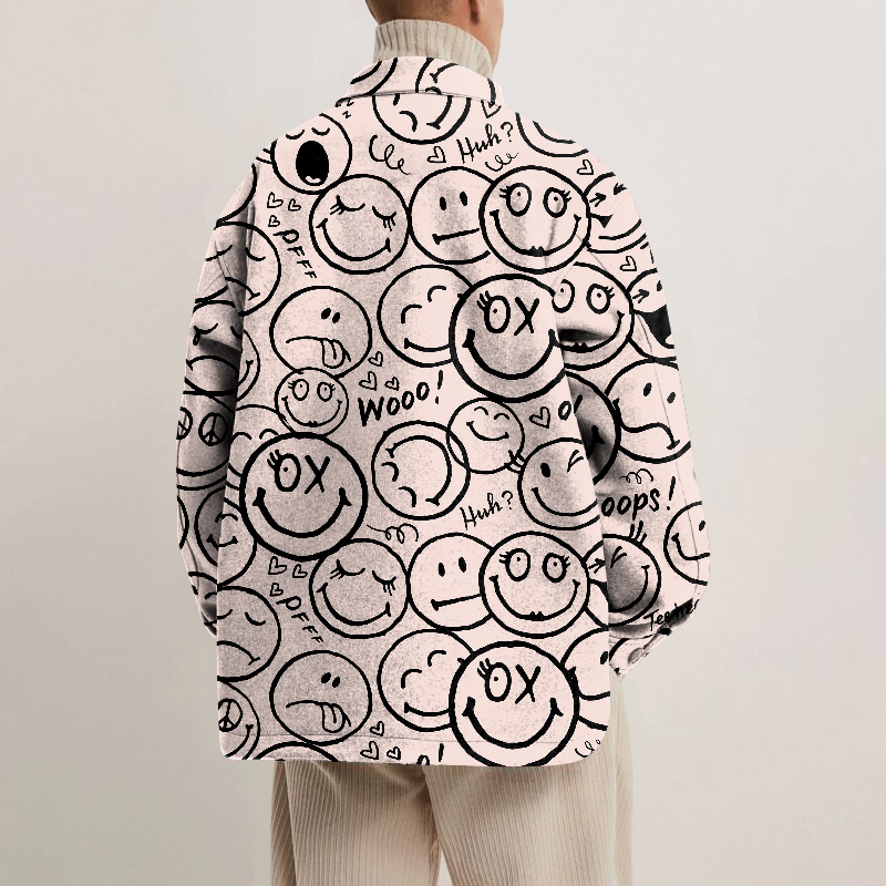 Smiley World Lapel Button Jacket