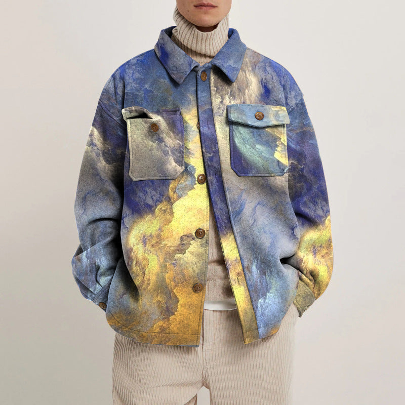 Unisex Sky Print Shirt Jacket