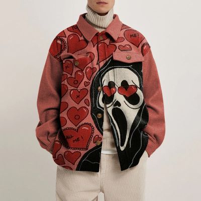 CALL ME printed Lapel Button Jacket