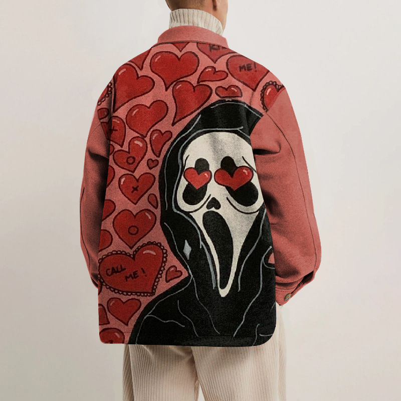 CALL ME printed Lapel Button Jacket