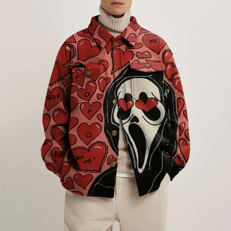 CALL ME printed Lapel Button Jacket